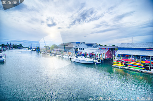 Image of view of shem creek from coleman blvd charleston south carolina