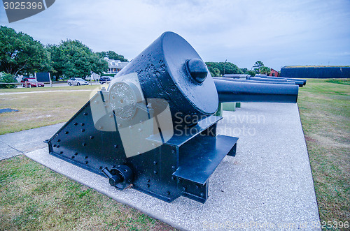 Image of cannons of Fort Moultrie on Sullivan's Island in South Carolina 