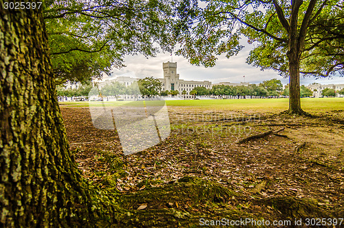 Image of The old Citadel capus buildings in Charleston south carolina