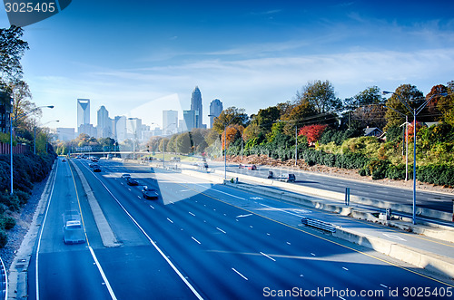 Image of autumn in charlotte city qc of north carolina
