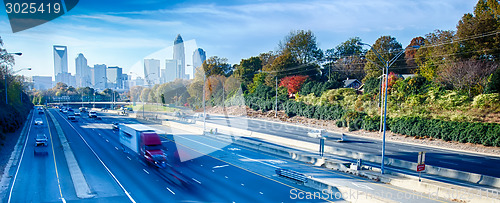 Image of autumn in charlotte city qc of north carolina