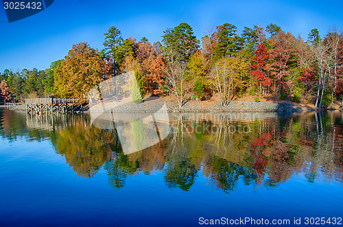 Image of Autumn Landscape. Park in Autumn. The bright colors of autumn in