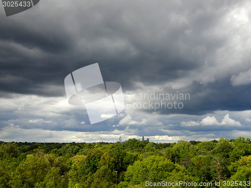 Image of Dark ominous grey storm clouds