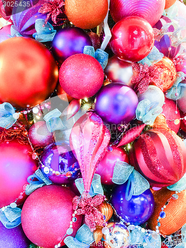 Image of christmas background decorations for holiday season