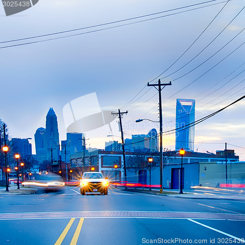 Image of charlotte north carolina city skyline and downtown