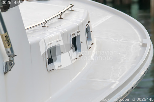 Image of boat closeup standing on water