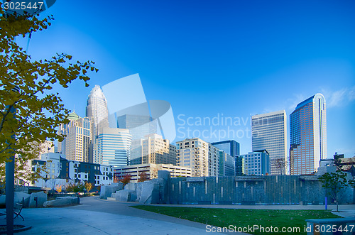 Image of autumn in charlotte city qc of north carolina