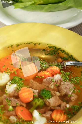 Image of Vegetable soup with meat