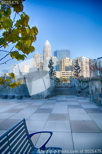 Image of autumn in charlotte city qc of north carolina