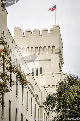 Image of The old Citadel capus buildings in Charleston south carolina