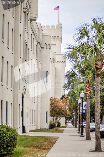 Image of The old Citadel capus buildings in Charleston south carolina