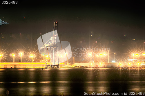 Image of Industrial shipping port or Cargo sea port of charleston SC