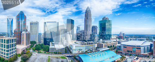 Image of charlotte north carolina city skyline and downtown