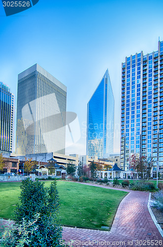 Image of charlotte north carolina city skyline and downtown