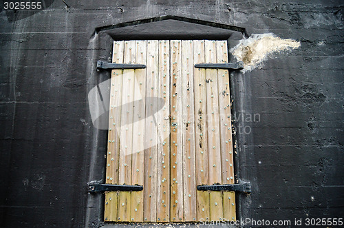 Image of old fort or warehouse door