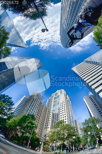 Image of charlotte north carolina city skyline and downtown