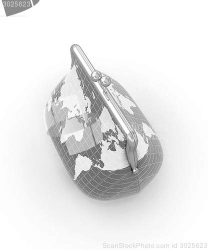 Image of Purse Earth. On-line concept