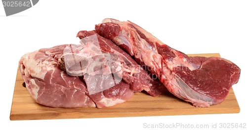 Image of Raw Beef and pork meat