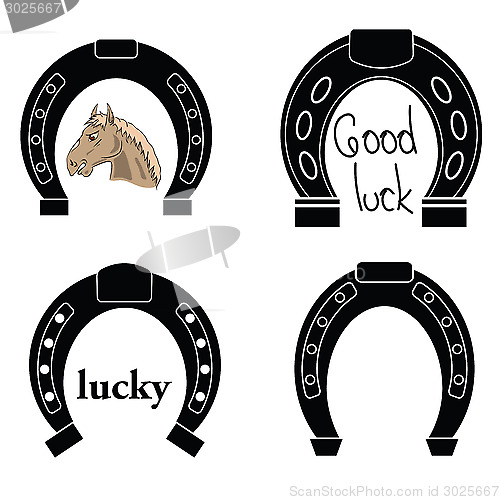 Image of horseshoe silhouettes