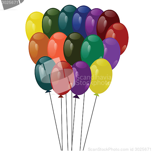 Image of multicolored balloons