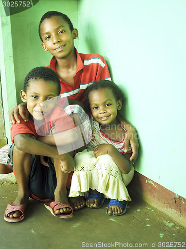 Image of editorial Nicaraguan brothers sister children Corn Island Nicara