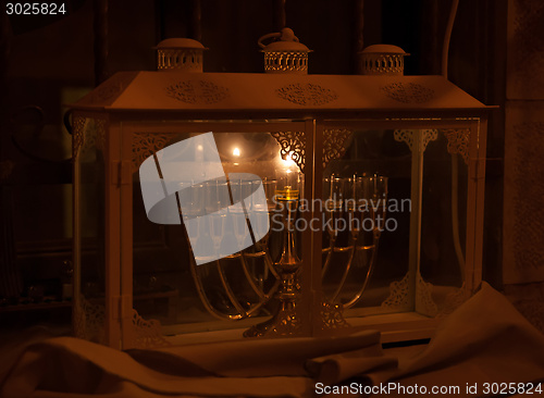 Image of Chanuka lights in Jerusalem