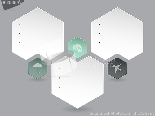 Image of Abstract hexagon infographic design