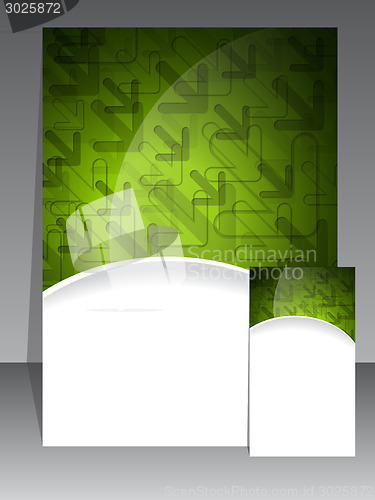 Image of Green brochure and business card 