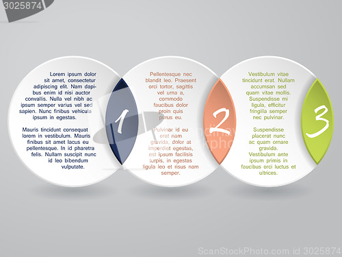 Image of Infographic design with circles and numbers