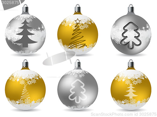 Image of Cool glittering christmas decorations