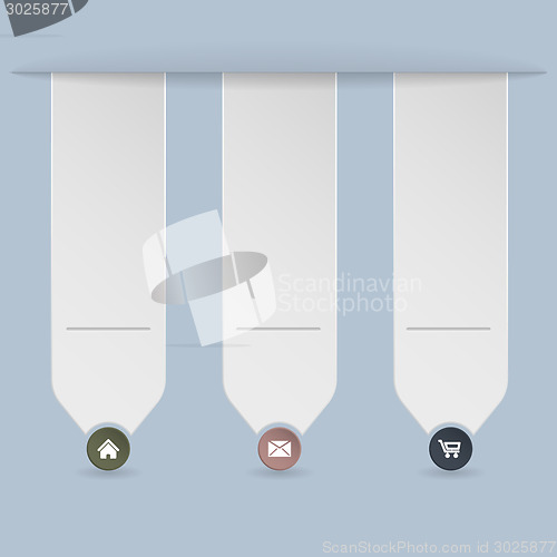 Image of Ribbon infographic with blue background