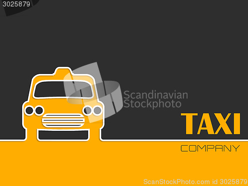 Image of Taxi company advertising with taxi cab