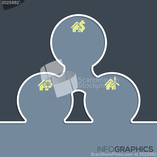 Image of Simple infographic with dark and light colors