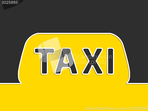 Image of Taxi company advertising with taxi sign