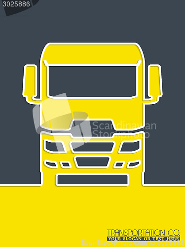 Image of Transportation brochure design with truck
