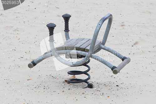 Image of Childrens toy on a beach