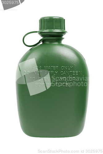 Image of Army water canteen isolated