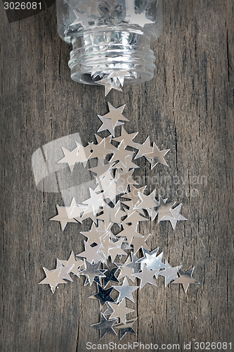 Image of silver stars for christmas