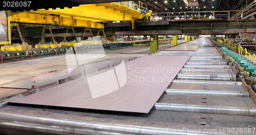 Image of production sheets of steel