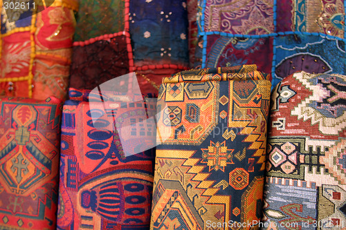 Image of Colorful fabrics