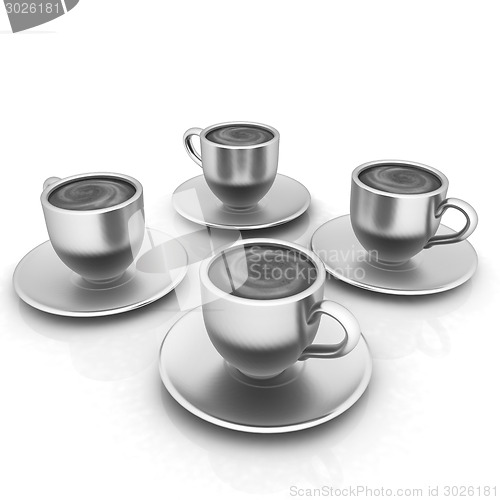 Image of Coffee cups on saucer