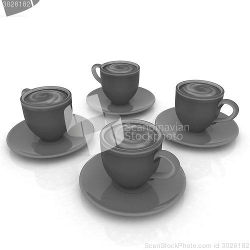 Image of Coffee cups on saucer