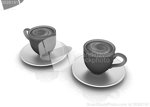 Image of Coffee cups on saucer