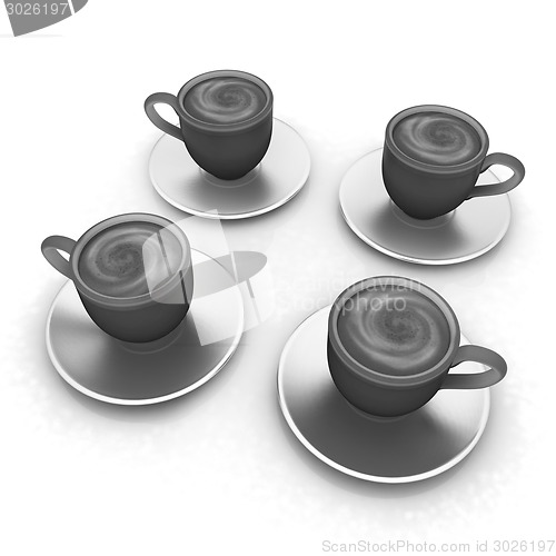 Image of Coffee cups on saucer