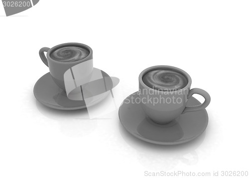 Image of Coffee cups on saucer