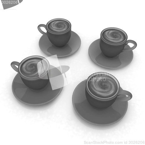 Image of Coffee cups on saucer