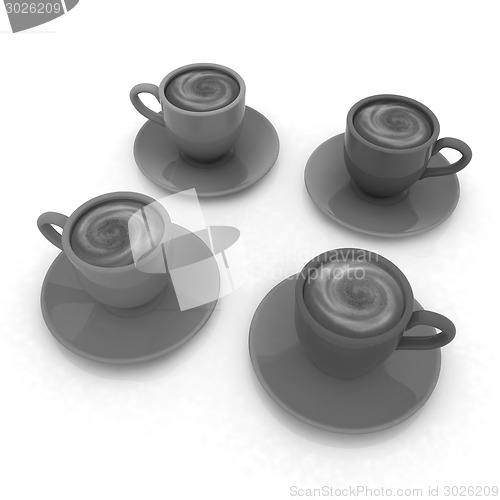 Image of Coffee cups on saucer