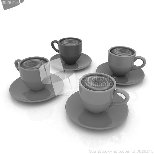 Image of Coffee cups on saucer