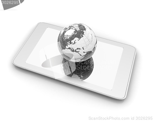 Image of Phone and earch.Global internet concept