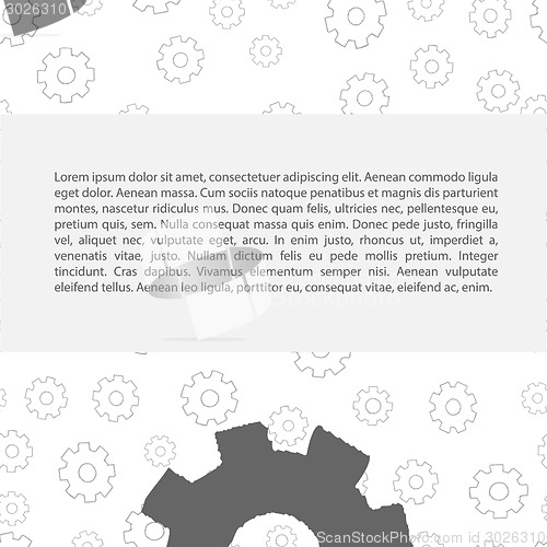 Image of Gears pattern with text